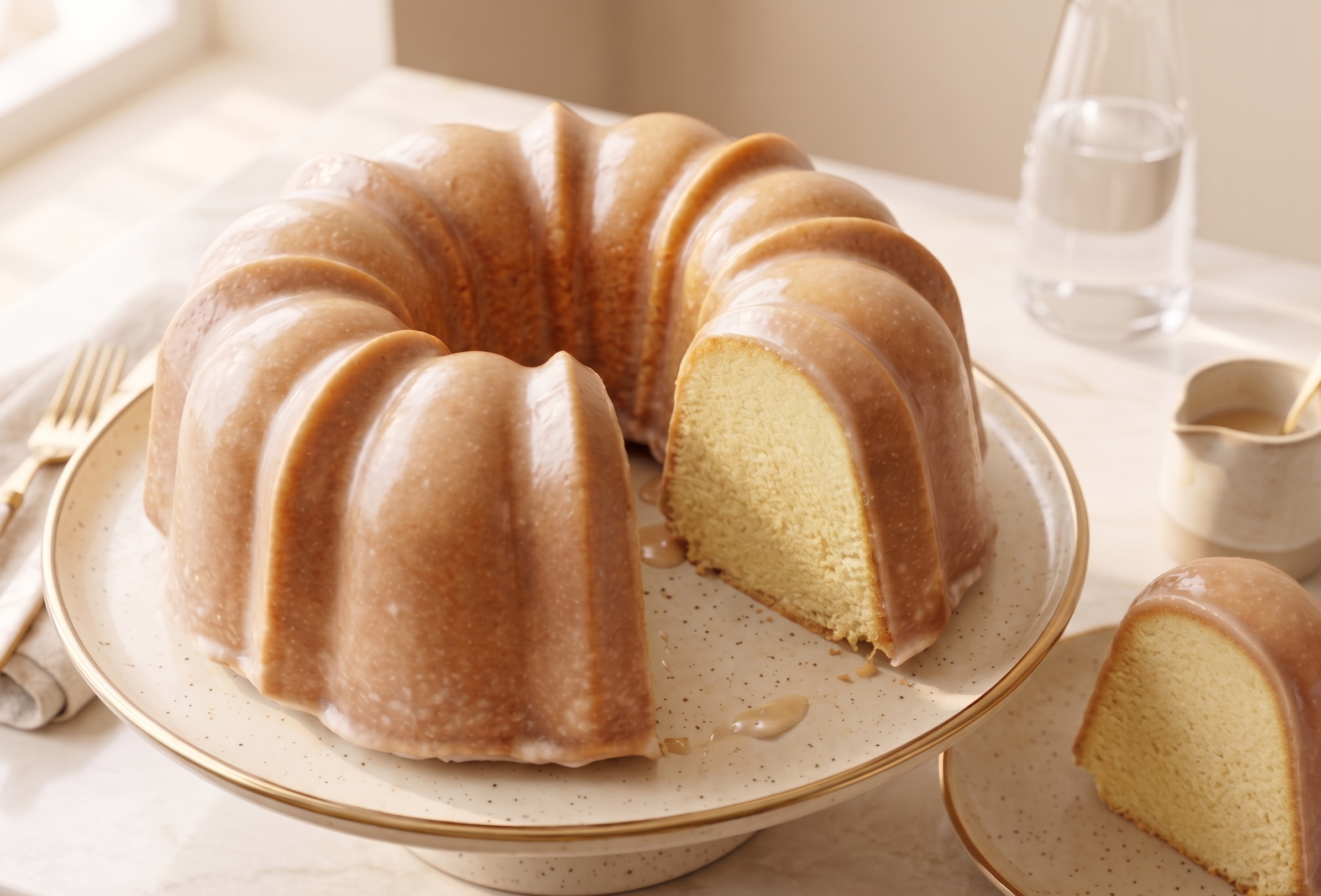 Large Lemon Glazed Bundt